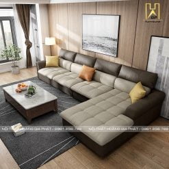 sofa cao cấp phối xám đen