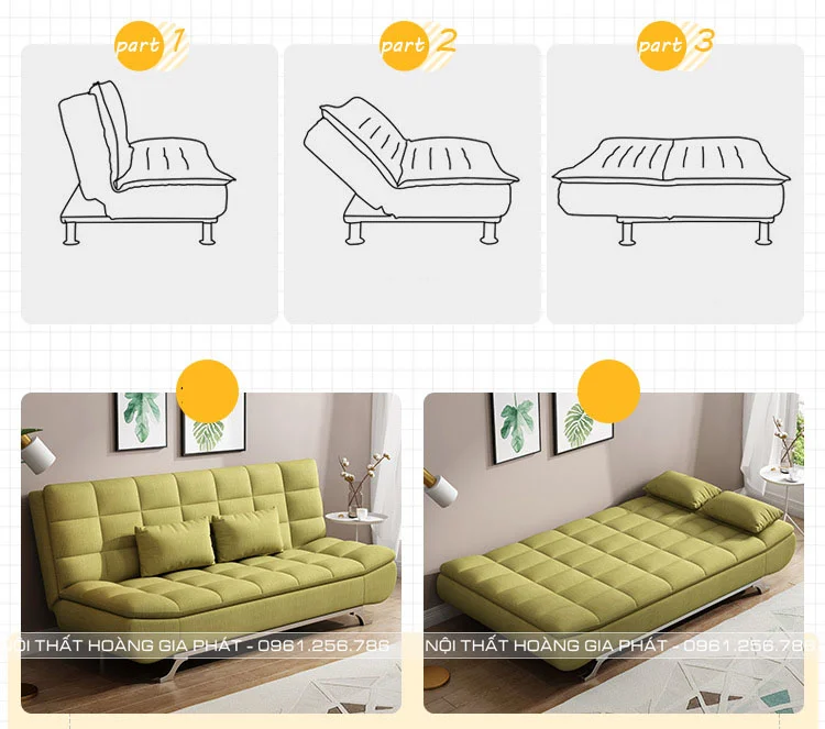 Sofa Giường Bật Giá Rẻ Mã H-GB09